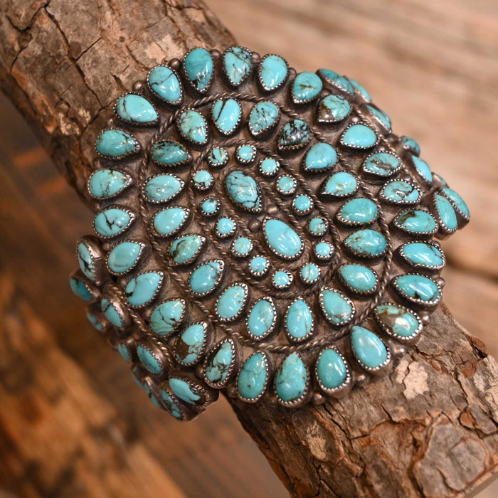 1950's - 70's Sterling Silver & Turquoise Cuff