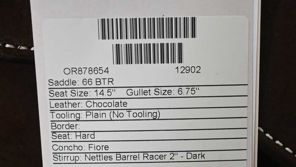 14.5" MARTIN BTR BARREL SADDLE Saddles - New Martin Saddlery