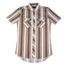 Rock & Roll Denim Men's Brown Stripe Snap Shirt MEN - Clothing - Shirts - Short Sleeve Panhandle