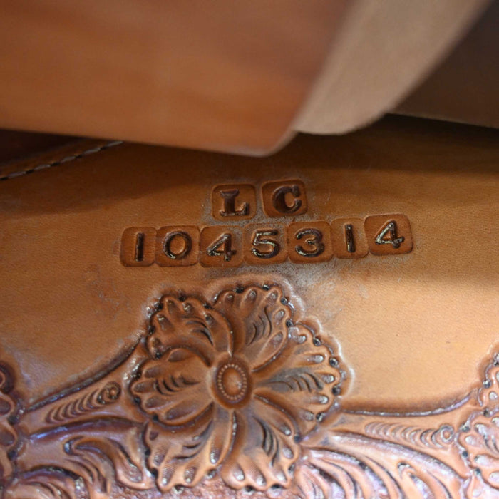 14.5" USED LARRY COATS TEAM ROPING SADDLE