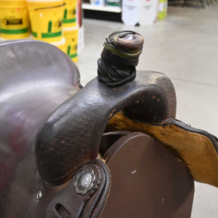 16" USED STANLEY'S TEAM ROPING SADDLE