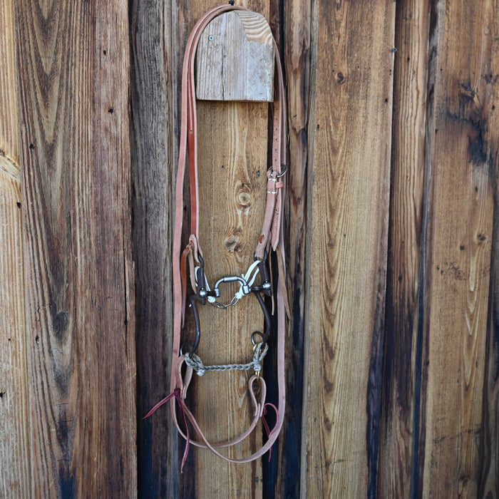 Kerry Kelley 7 Slow Twist Milkman Hinge Port Bridle Rig w/All New Leather