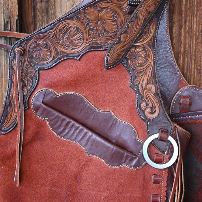 Guin Leather Stepthrough w/ Zips Chaps