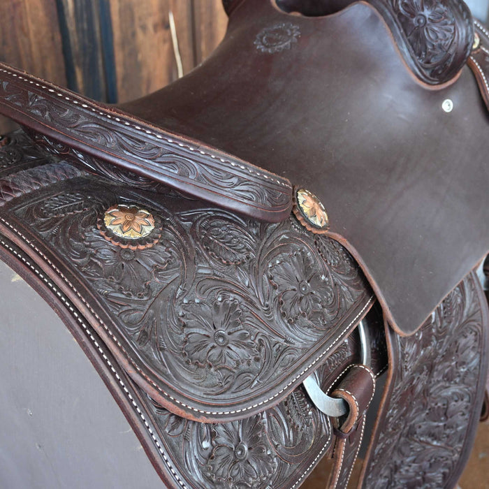 14" USED JEFF SMITH ROPER SADDLE