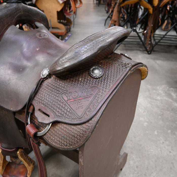 16" USED STANLEY'S TEAM ROPING SADDLE