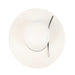 American Fancy Vent Solid Weave Open Crown Ivory Straw Hat - 4 1/2" HATS - STRAW HATS American Hat Co.