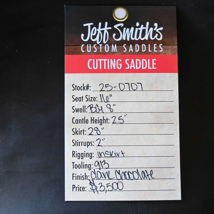 16" JEFF SMITH BEAU GALYEAN CUTTING SADDLE