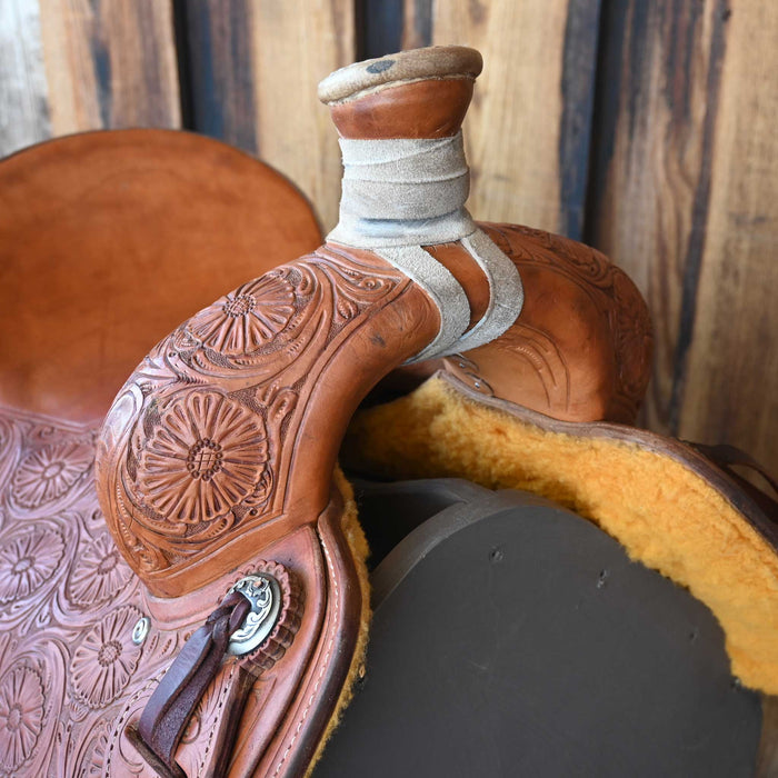 16" USED TRENT WARD TEAM ROPER SADDLE