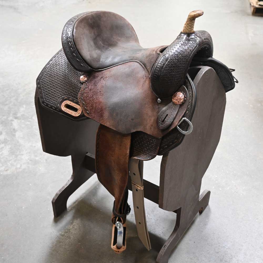 14" USED CIRCLE Y BARREL SADDLE