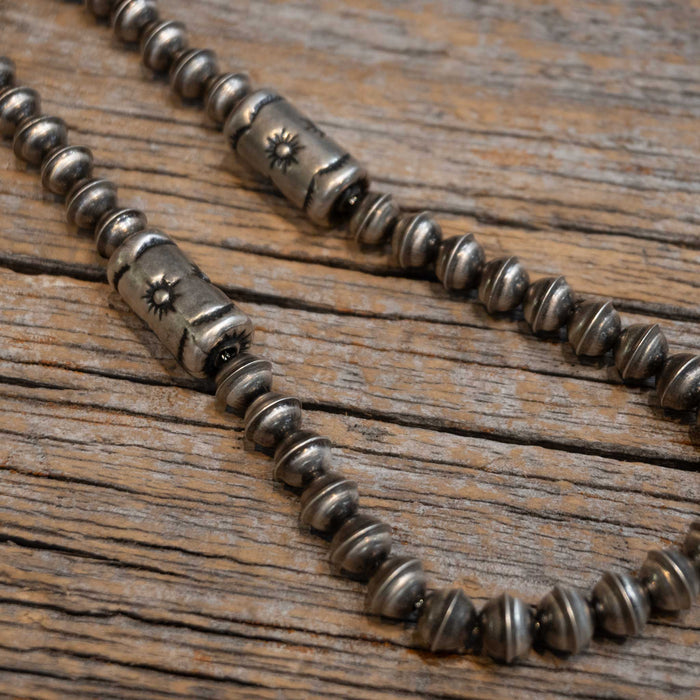 Vintage Sterling Silver Dessert Pearl Necklace