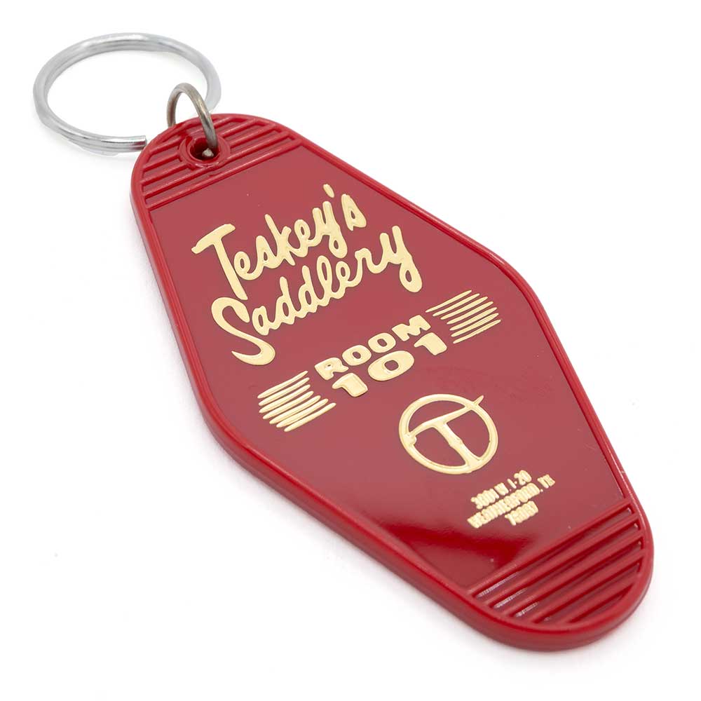 Teskey's Gold Foil Stamped Keychain - Cranberry