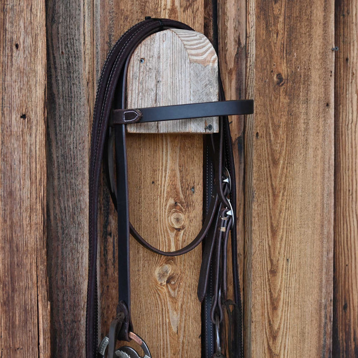 Whitefield D-Ring Twisted Wire Snaffle Bridle Rig w/Browband Headstall