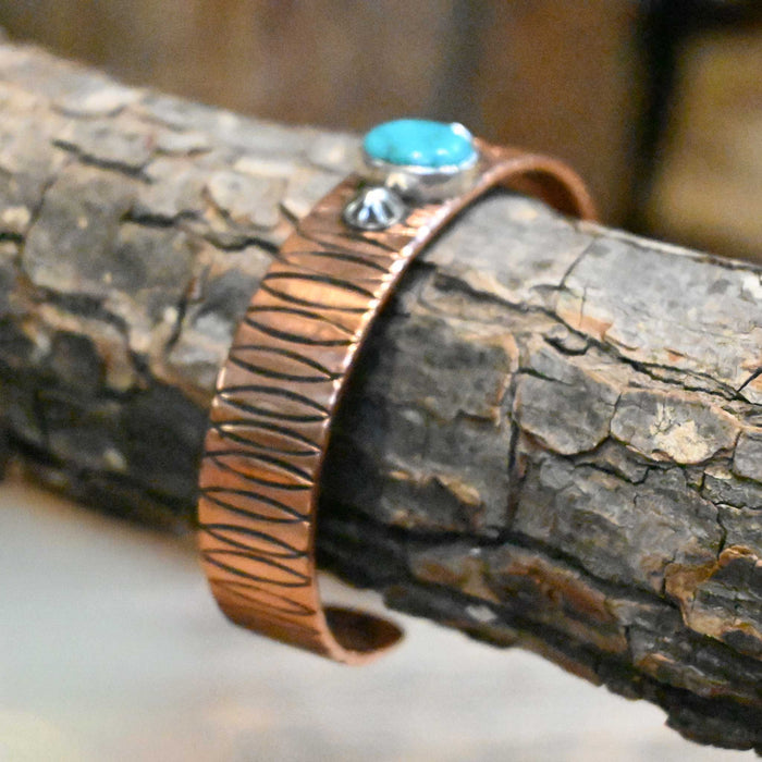 Copper Cuff w/Turquoise Stone