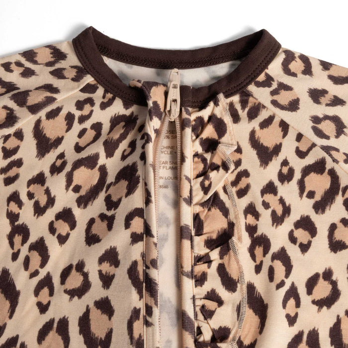 Baby Girl's Leopard Convertible Zip Pjs