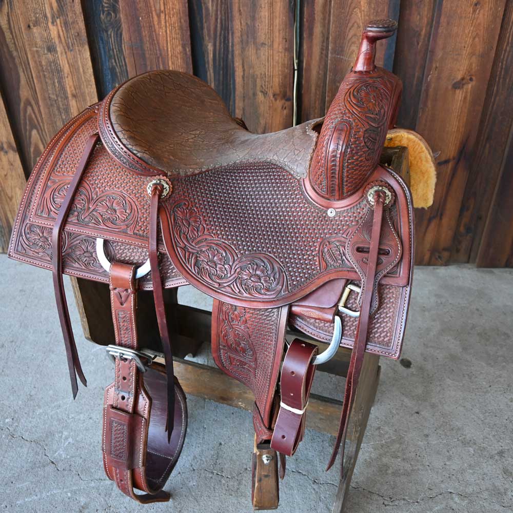 15" USED JEFF SMITH RANCH CUTTING SADDLE Saddles Jeff Smith   