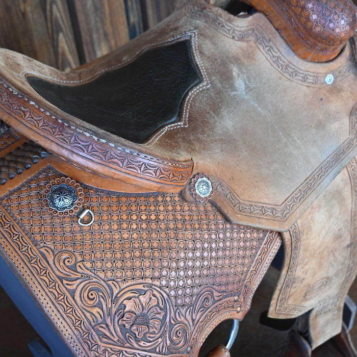 14.5" USED SMARTY TEAM ROPER SADDLE