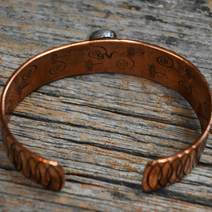 Native Copper Cuff w/Turquoise Stone