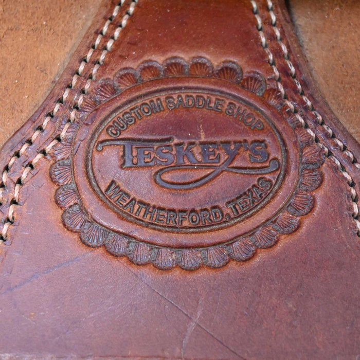 15.5" USED TESKEY'S CUTTING SADDLE Saddles - Used Teskey's Saddlery