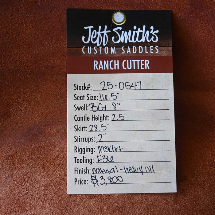 16.5" JEFF SMITH BEAU GALYEAN RANCH CUTTER SADDLE
