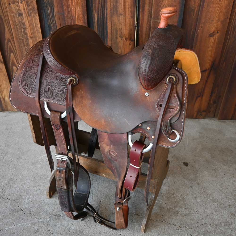 15.5" USED JEFF SMITH RANCH CUTTING SADDLE Saddles Jeff Smith   