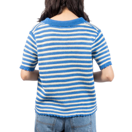 Collared Blue Stripe Sweater Top WOMEN - Clothing - Tops - Short Sleeved Wishlist