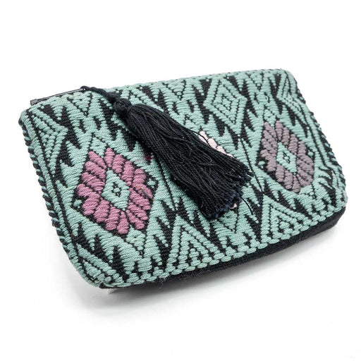 Medium Zipper Pouch - Teal/Purple WOMEN - Accessories - Handbags - Clutches & Pouches San Pancho Artisans