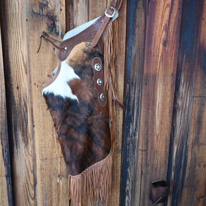 Cowhide Chinks w/ Silver Star Conchos