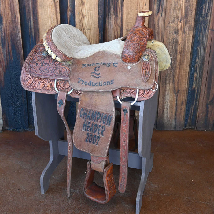 15.5" USED MASTER SADDLES TEAM ROPER SADDLE