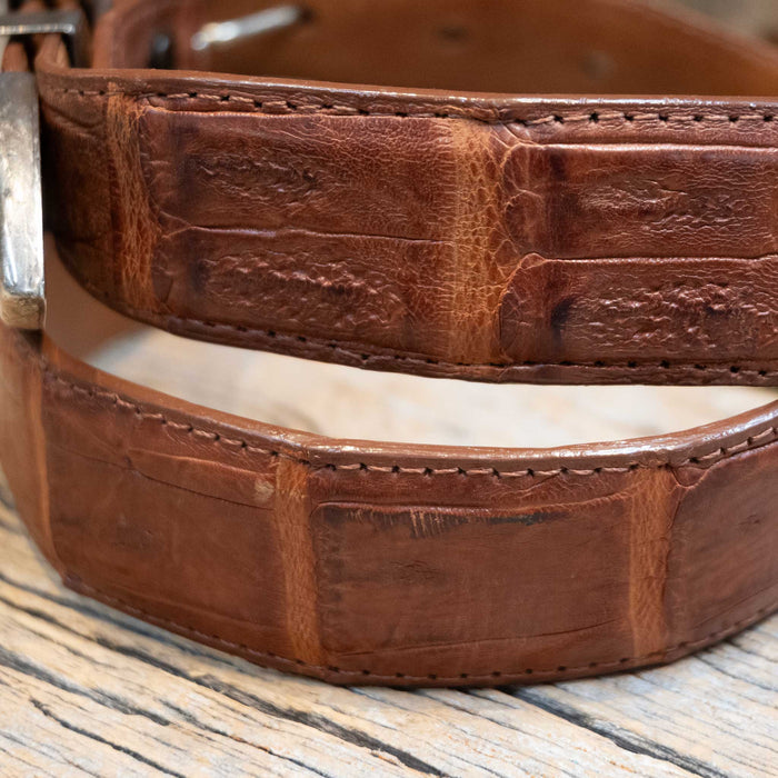 Sunset Trails Ranger 4pc. Sterling Silver Buckle Set w/ Alligator Belt