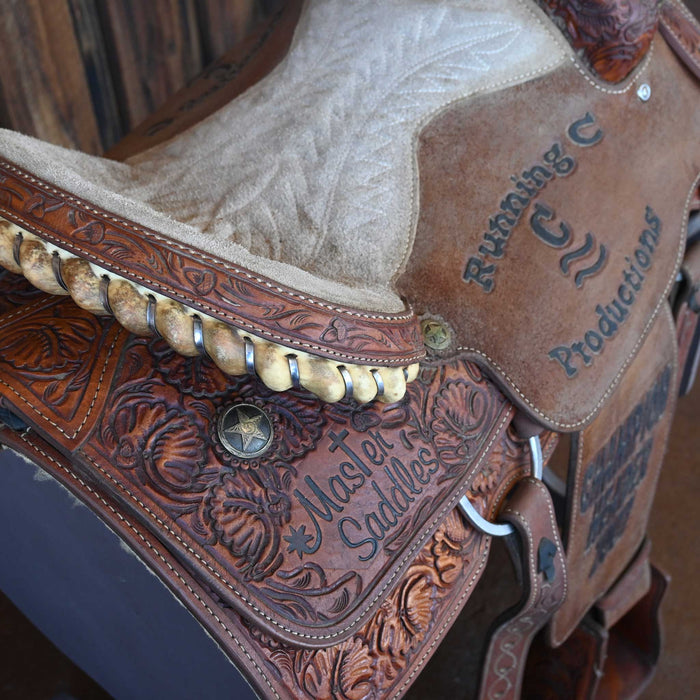 15.5" USED MASTER SADDLES TEAM ROPER SADDLE