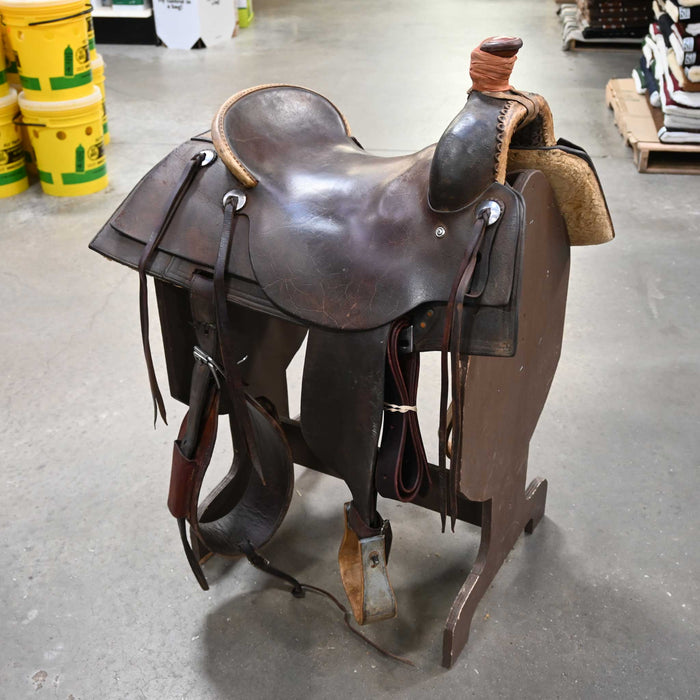 16" USED RON CLARK RANCH CUTTER SADDLE