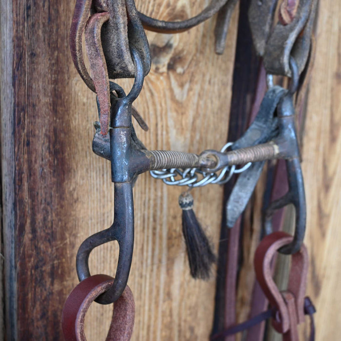 Dutton Copper Wrapped Snaffle Bridle Rig w/Browband Headstall