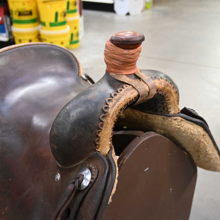 16" USED RON CLARK RANCH CUTTER SADDLE