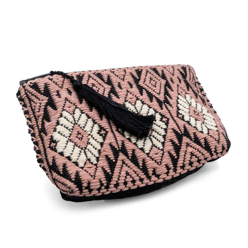 Medium Zipper Pouch - Blush/White WOMEN - Accessories - Handbags - Clutches & Pouches San Pancho Artisans