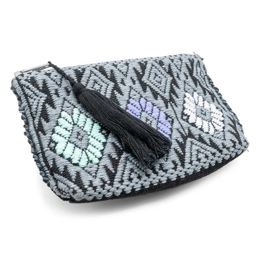 Medium Zipper Pouch - Grey/Purple WOMEN - Accessories - Handbags - Clutches & Pouches San Pancho Artisans