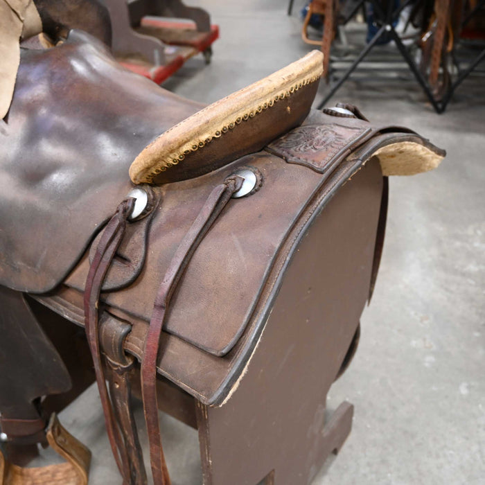 16" USED RON CLARK RANCH CUTTER SADDLE