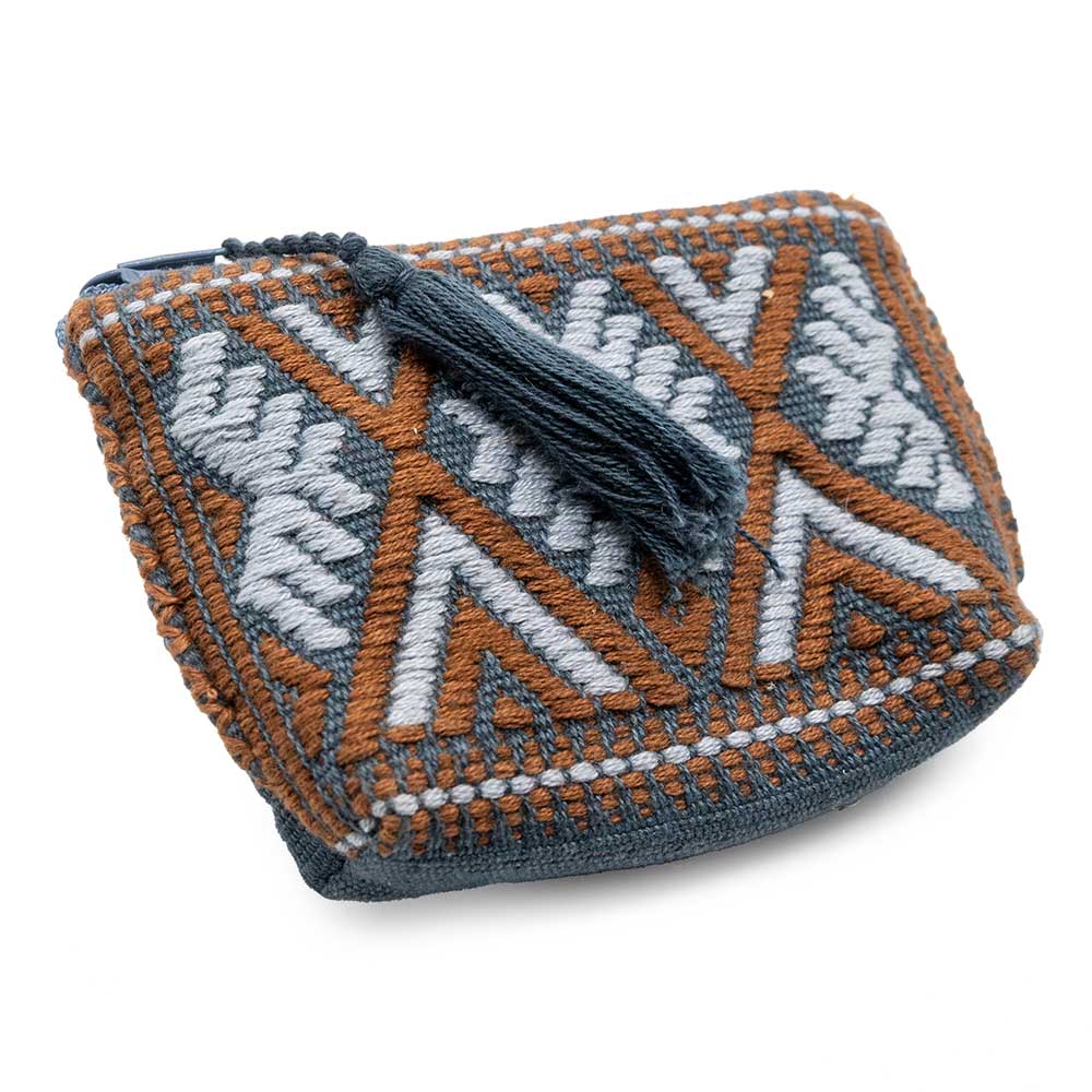 Small Coin Pouch - Blue/Brown WOMEN - Accessories - Handbags - Clutches & Pouches San Pancho Artisans