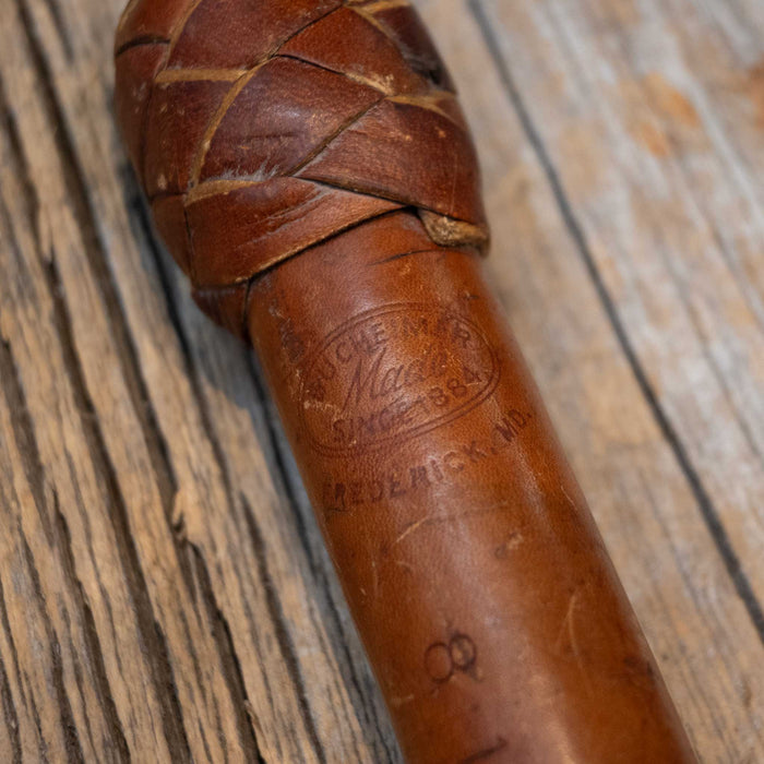 Vintage Bucheimer Made since 1884 Heavy Braided Leather Bull Whip