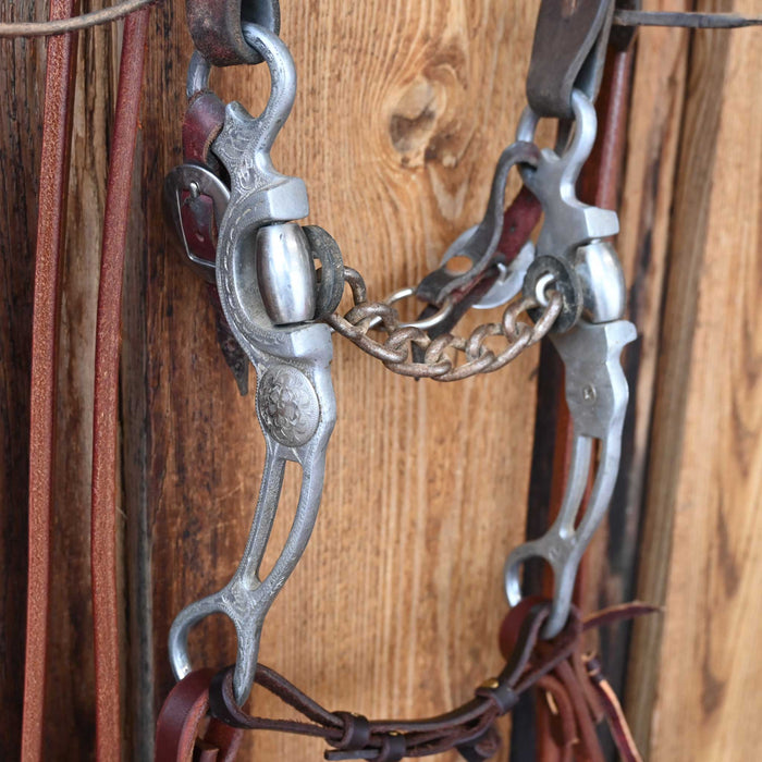 Rockin' P Chain Bridle Rig w/Split Ear Headstall Sale Barn Rockin P