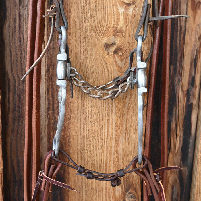 Rockin' P Chain Bridle Rig w/Split Ear Headstall Sale Barn Rockin P