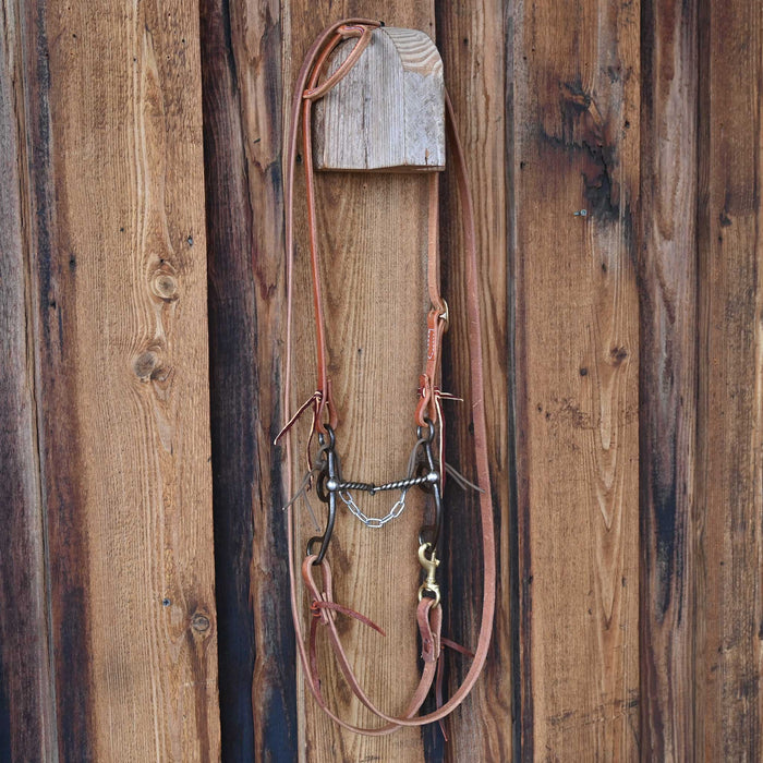 Kerry Kelley 50 20 Twisted Wire Snaffle Bridle Rig w/All New Leather