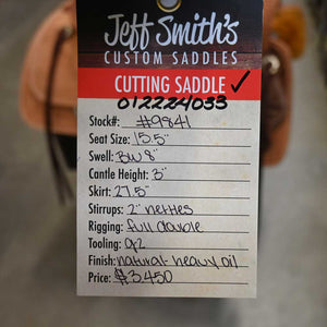 15.5" JEFF SMITH CUTTING SADDLE Saddles Jeff Smith   