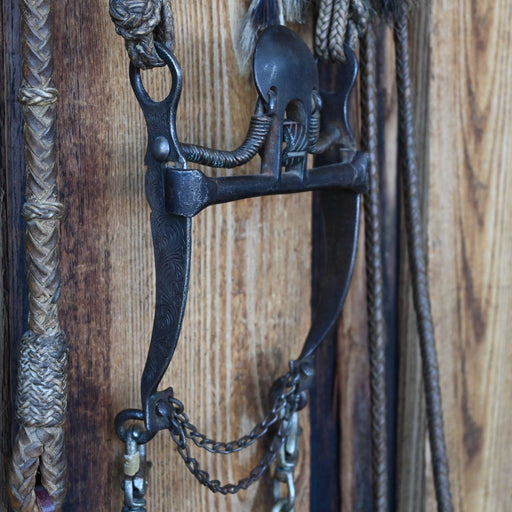 Vintage Rawhide Braided Bridle Rig with a Spade Bit Collectibles MISC