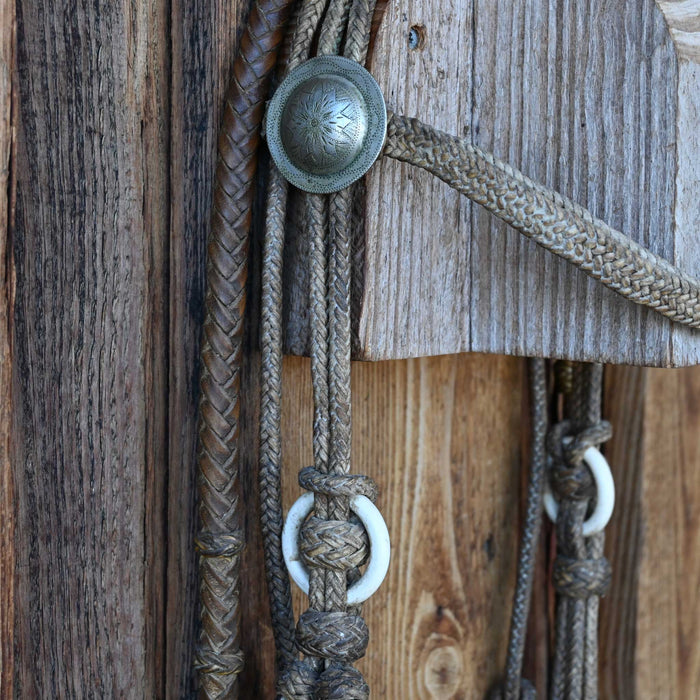 Vintage Rawhide Braided Bridle Rig with a Spade Bit