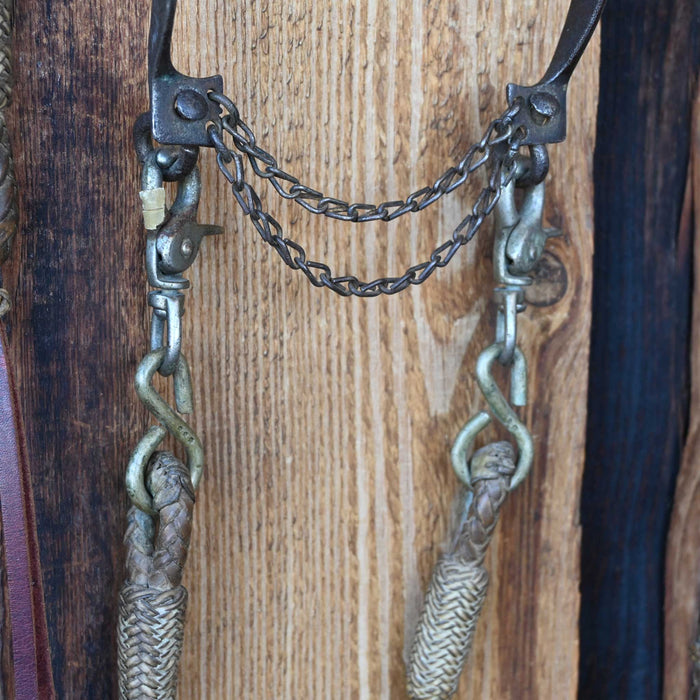 Vintage Rawhide Braided Bridle Rig with a Spade Bit