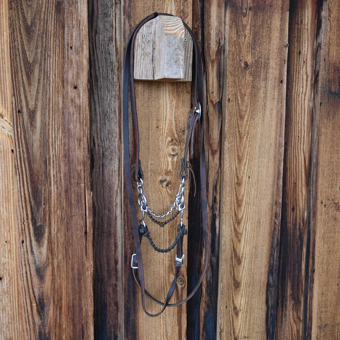 Twisted Wire Snaffle Bridle Rig w/Split Ear Headstall