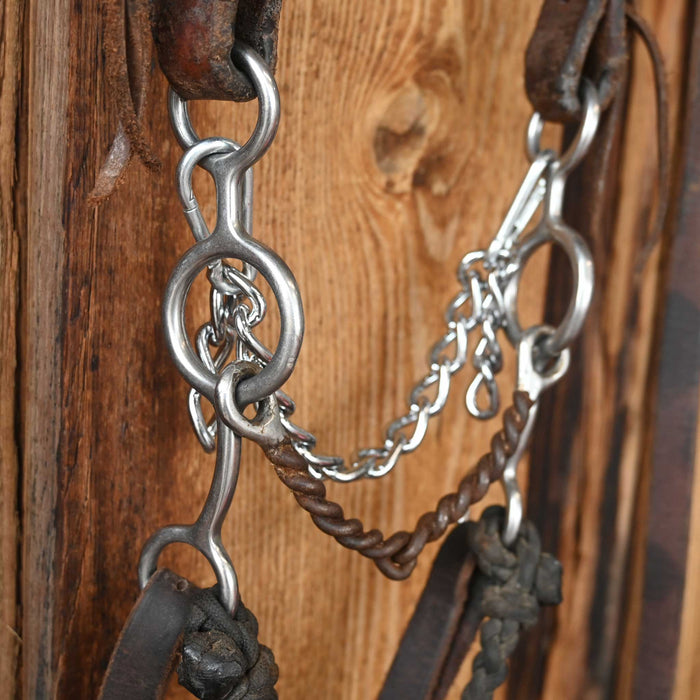 Twisted Wire Snaffle Bridle Rig w/Split Ear Headstall