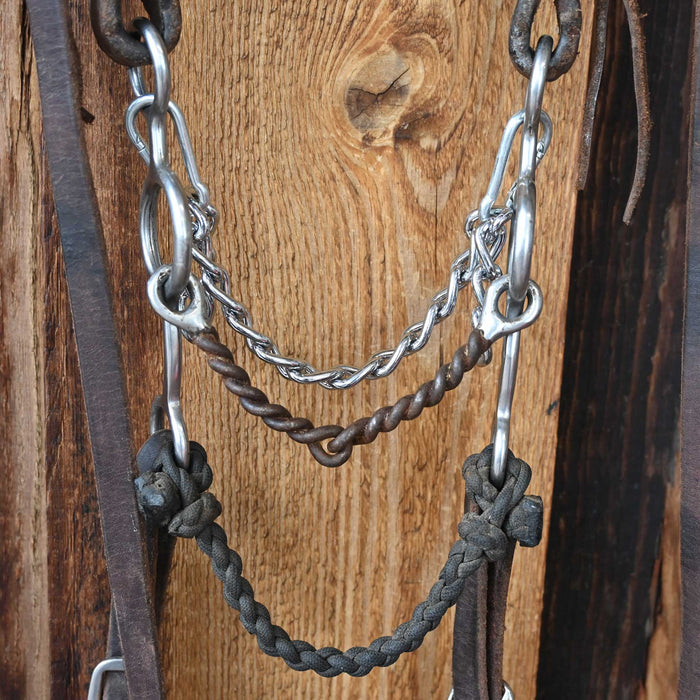Twisted Wire Snaffle Bridle Rig w/Split Ear Headstall