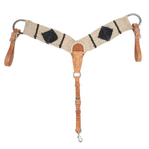 Mustang 100% Mohair Diamond Pattern Breastcollar Tack - Breast Collars Mustang