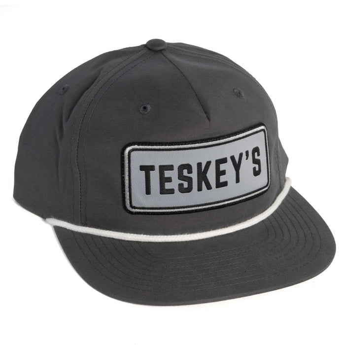 Teskey's Simple Patch Rope Cap - Charcoal/White TESKEY'S GEAR - Baseball Caps Teskey's